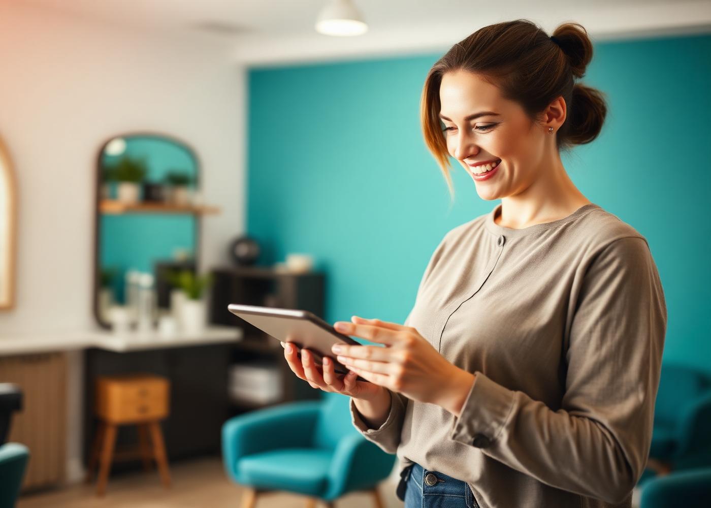 Professionista che gestisce la propria agenda digitale con Prenotalo